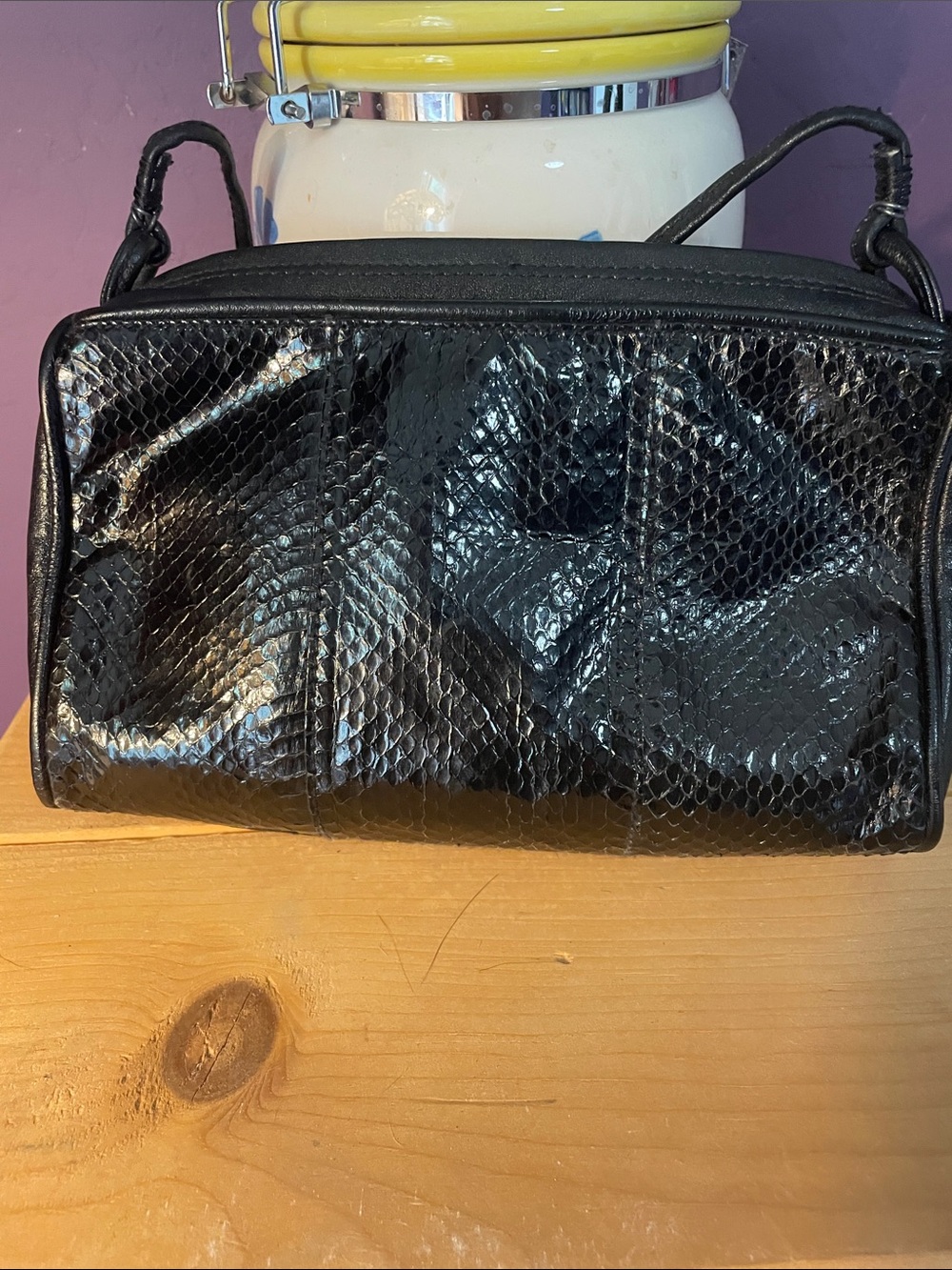 VTG LORD & TAYLOR GENUINE SNAKESKIN BAG - Picture 4 of 11